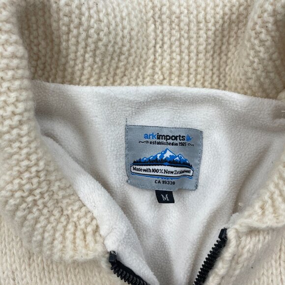 Ark Wool Cowichan Canada Curling Full Zip Lined Thick Sweater Jacket Women's M - Picture 5 of 9